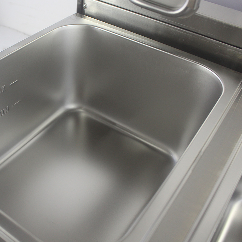 مقلاة عميقة كهربائية تجارية من الفولاذ المقاوم للصدأ ذات لوحة زرقاء مع سلة مزدوجة