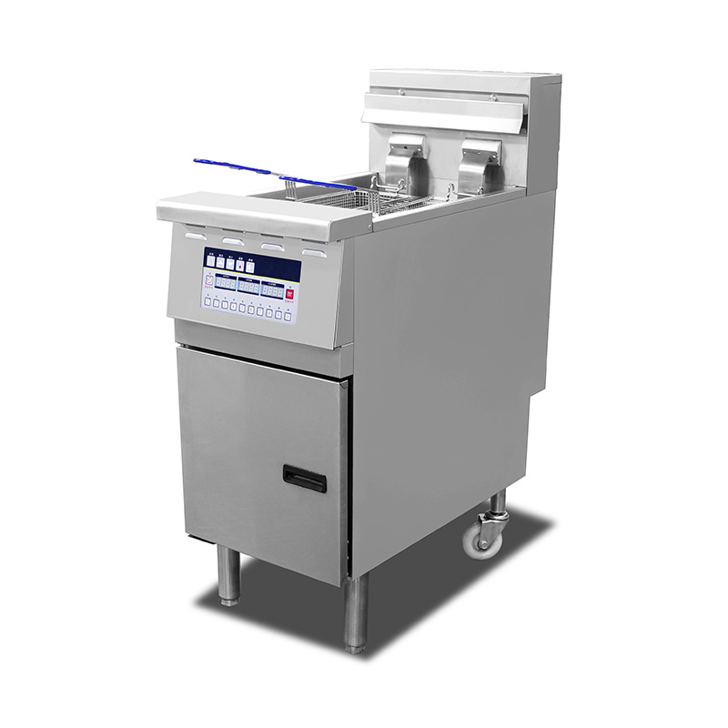 لوحة تحكم الكمبيوتر مقلاة عميقة تجارية كهربائية من الفولاذ المقاوم للصدأ