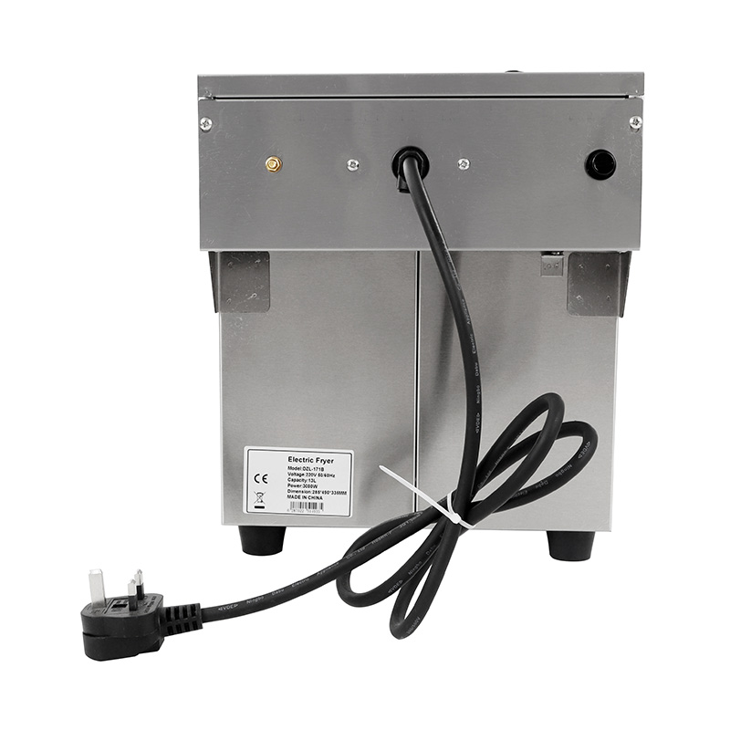 مقلاة عميقة كهربائية تجارية من الفولاذ المقاوم للصدأ ذات لوحة زرقاء مع سلة واحدة