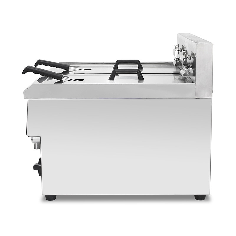 مقلاة عميقة تجارية من الفولاذ المقاوم للصدأ تعمل بالغاز الطبيعي/غاز البترول المسال مع صمام