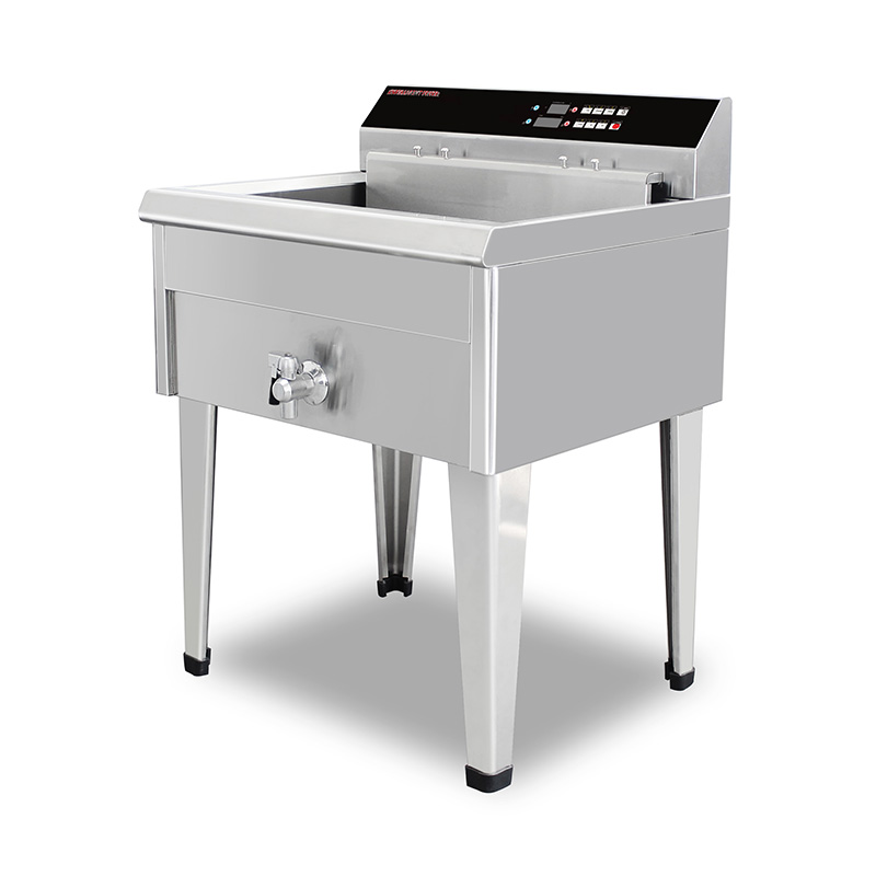 لوحة تحكم الكمبيوتر مقلاة عميقة تجارية كهربائية من الفولاذ المقاوم للصدأ