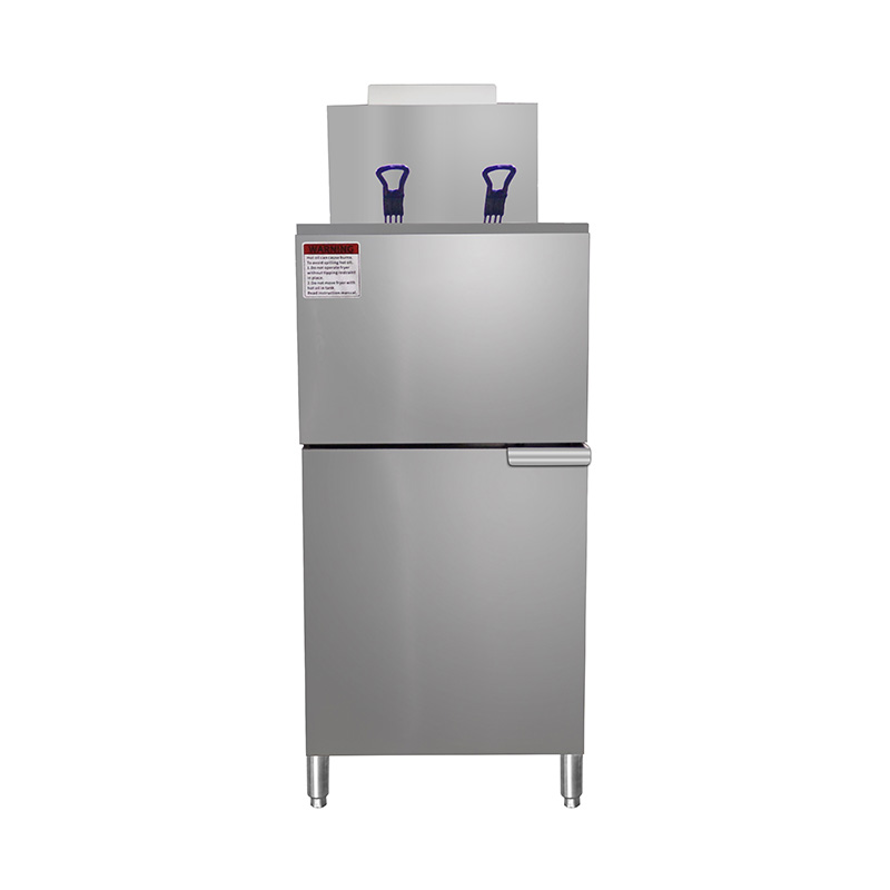 مقلاة عميقة تجارية قائمة من الفولاذ المقاوم للصدأ تعمل بالغاز الطبيعي/غاز البترول المسال