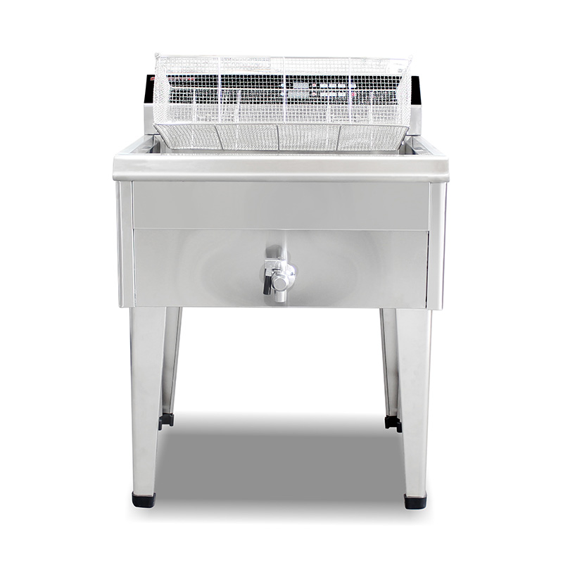 لوحة تحكم الكمبيوتر مقلاة عميقة تجارية كهربائية من الفولاذ المقاوم للصدأ