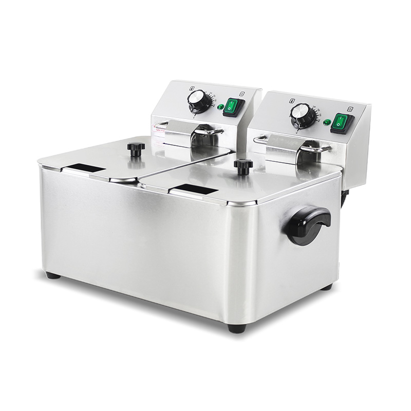 مقلاة عميقة كهربائية تجارية من الفولاذ المقاوم للصدأ