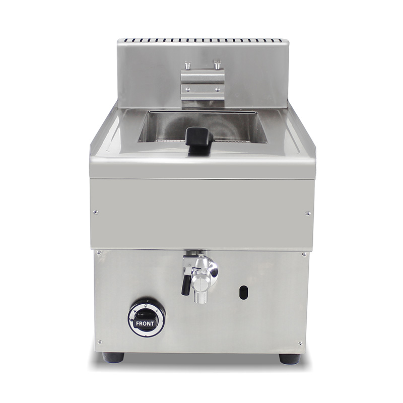 مقلاة عميقة تجارية من الفولاذ المقاوم للصدأ تعمل بالغاز الطبيعي/غاز البترول المسال مع صمام