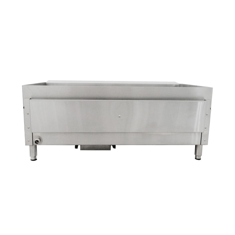 مقلاة تجارية من الفولاذ المقاوم للصدأ تعمل بالغاز الطبيعي/غاز البترول المسال مع واقي من اللهب