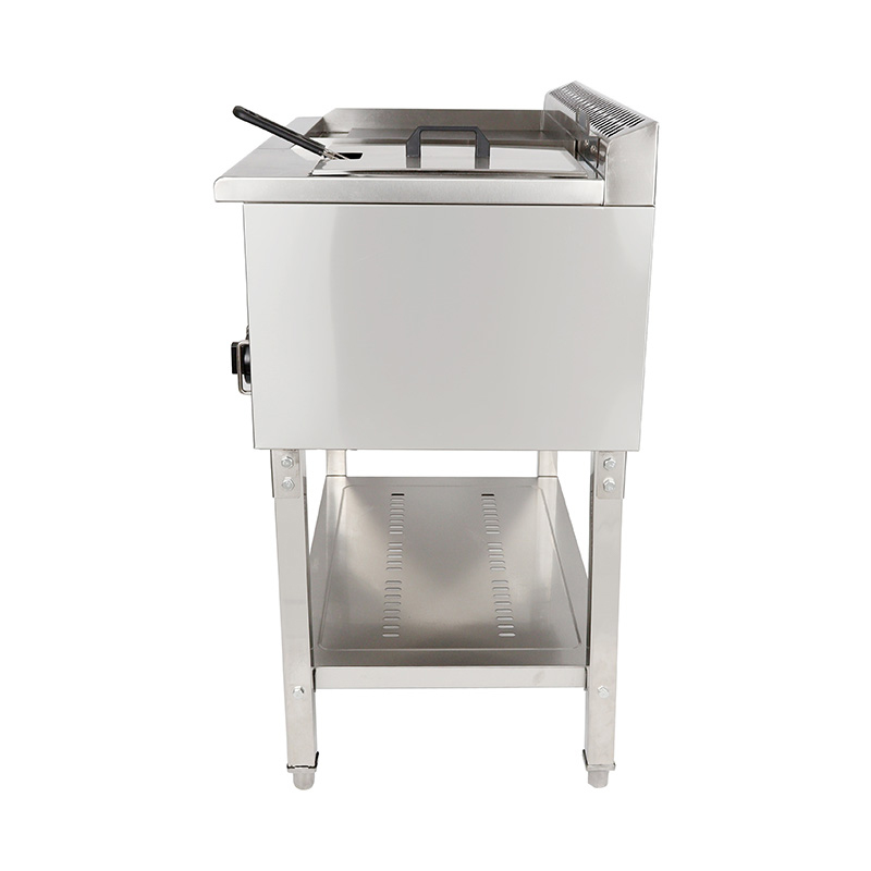 مقلاة ومقلاة قائمة من الفولاذ المقاوم للصدأ تعمل بالغاز الطبيعي/غاز البترول المسال بنمط اللوحة المسطحة