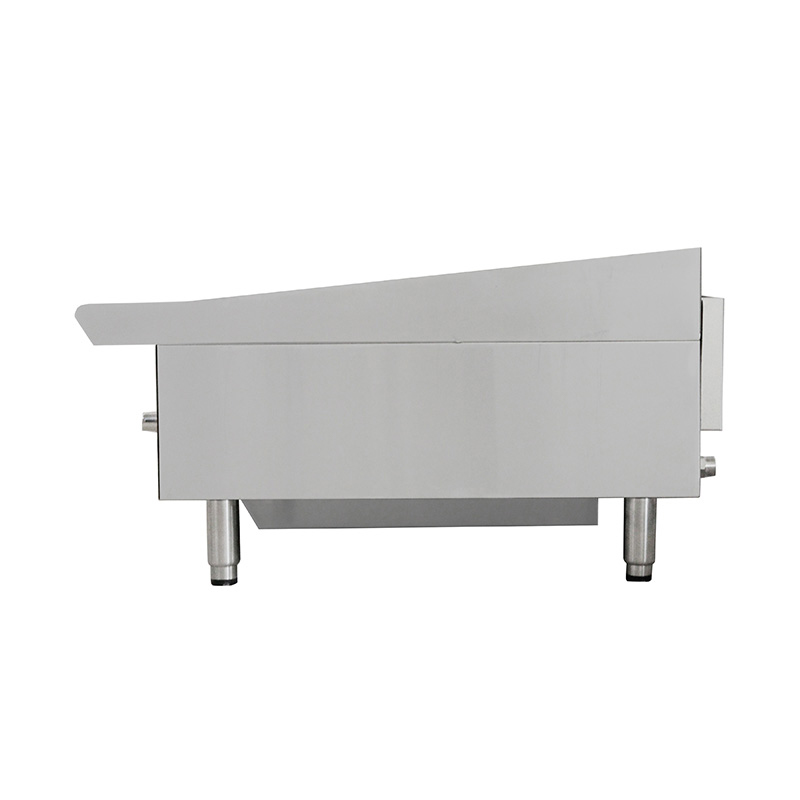 مقلاة تجارية من الفولاذ المقاوم للصدأ تعمل بالغاز الطبيعي/غاز البترول المسال مع واقي من اللهب