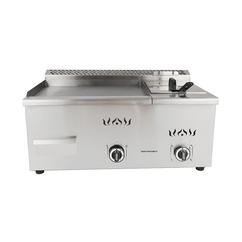 مقلاة مطبخ تجارية من الفولاذ المقاوم للصدأ تعمل بالغاز الطبيعي/غاز البترول المسال مع مقلاة