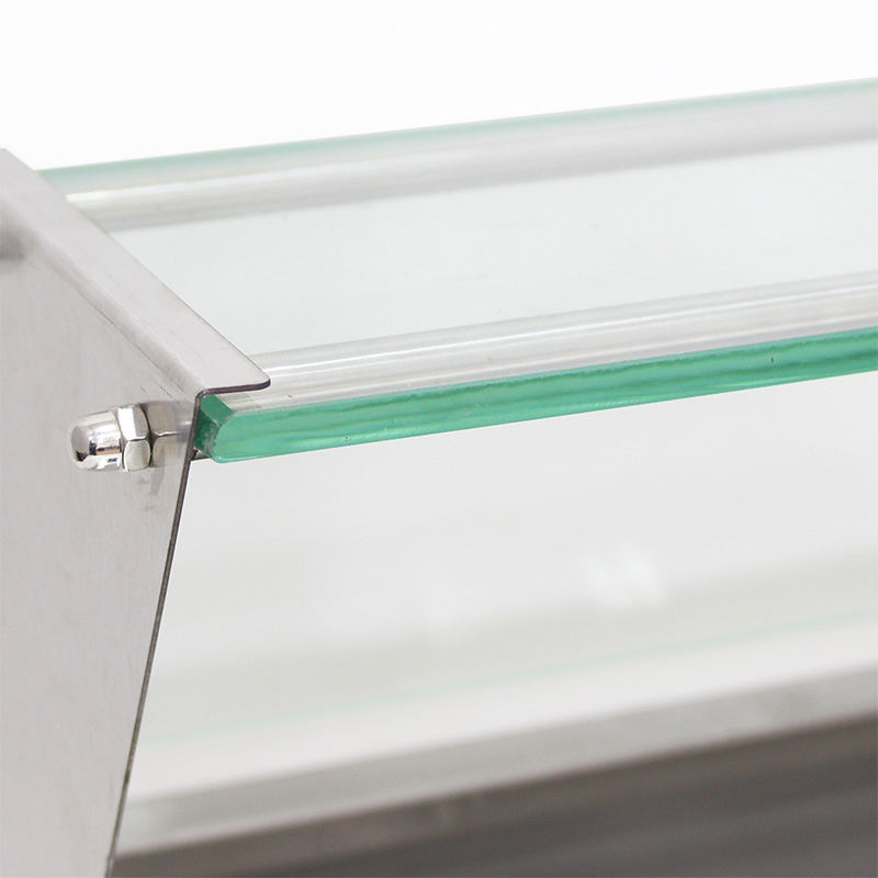 ماكينة باين ماري الكهربائية التجارية المصنوعة من الفولاذ المقاوم للصدأ مع واقي عطس من الزجاج المقسى