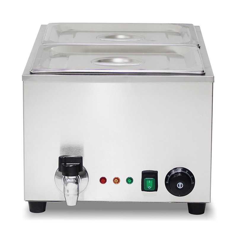 ماكينة مطبخ كهربائية تجارية من الفولاذ المقاوم للصدأ من باين ماري مع سخان وقائي مضاد للجفاف