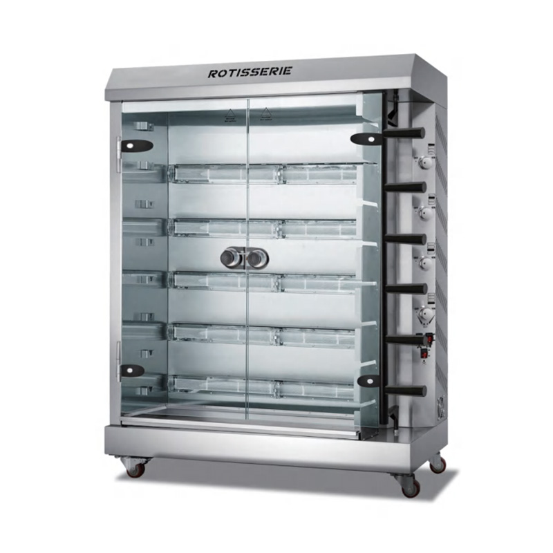 مطبخ تجاري من الفولاذ المقاوم للصدأ، آلة شواء الدجاج بالغاز الطبيعي/غاز البترول المسال