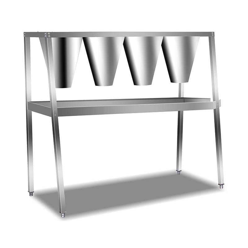 مخاريط قتل الدجاج المصنوعة من الفولاذ المقاوم للصدأ لتجهيز الدواجن