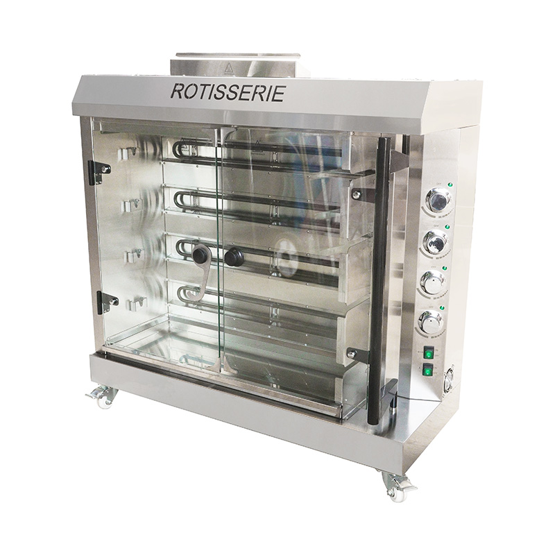 ماكينة شواء الدجاج الكهربائية للمطبخ التجاري المصنوعة من الفولاذ المقاوم للصدأ