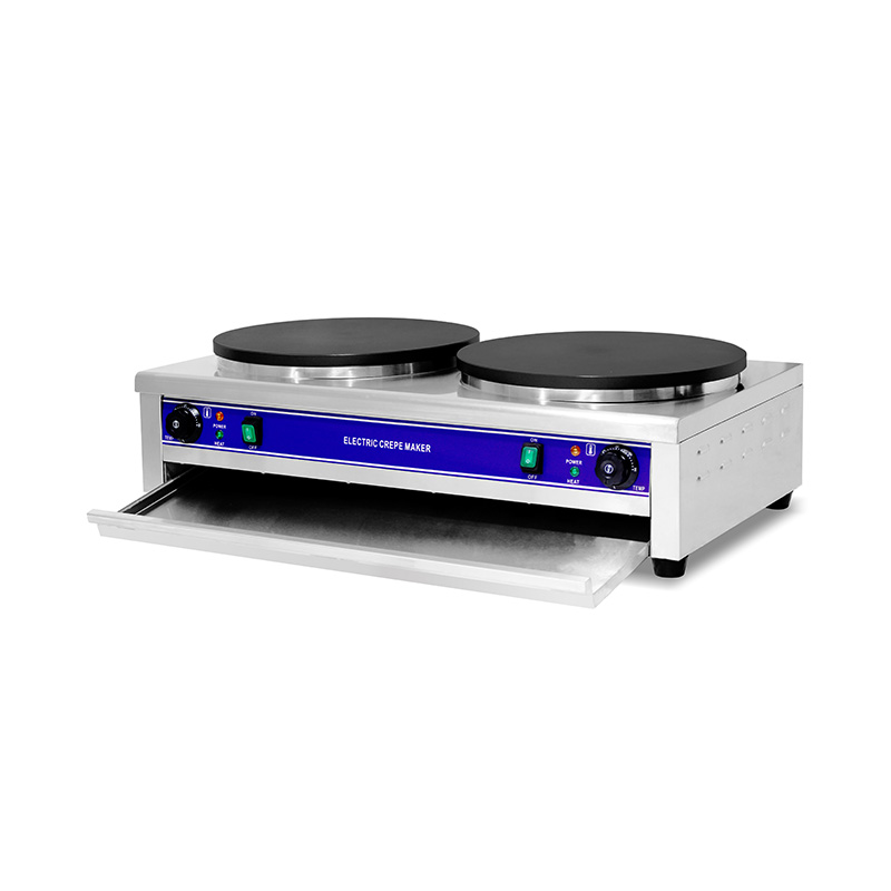 ماكينة صنع الكريب الكهربائية المطلية بالتفلون من الفولاذ المقاوم للصدأ