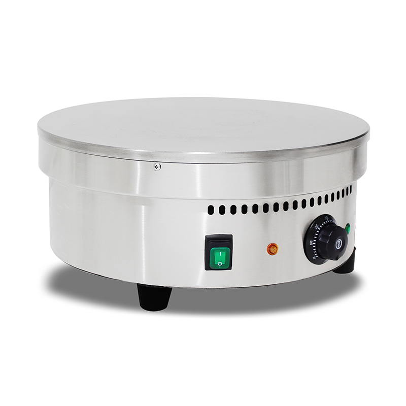 ماكينة صنع الكريب الكهربائية المطلية بالتفلون من الفولاذ المقاوم للصدأ