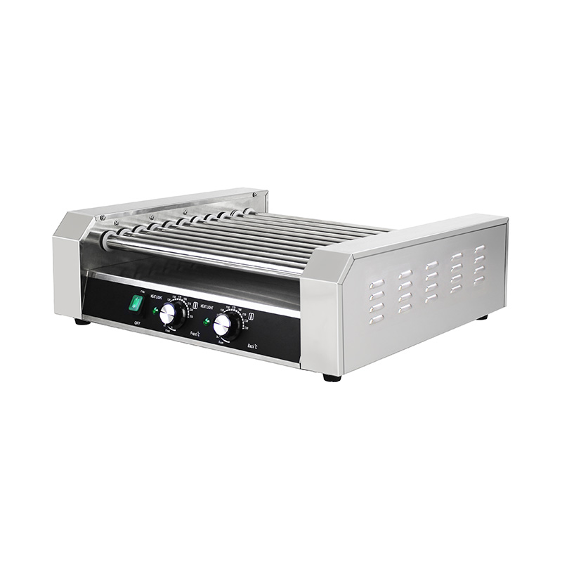 ماكينة شواء هوت دوج كهربائية من الفولاذ المقاوم للصدأ