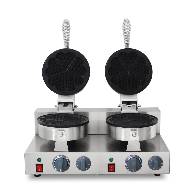 ماكينة صنع الوافل الكهربائية للمطاعم التجارية المصنوعة من الفولاذ المقاوم للصدأ