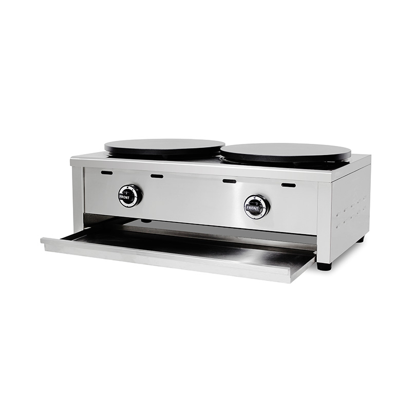 آلة صنع الكريب بالغاز الطبيعي/غاز البترول المسال المطلية بالتفلون من الفولاذ المقاوم للصدأ