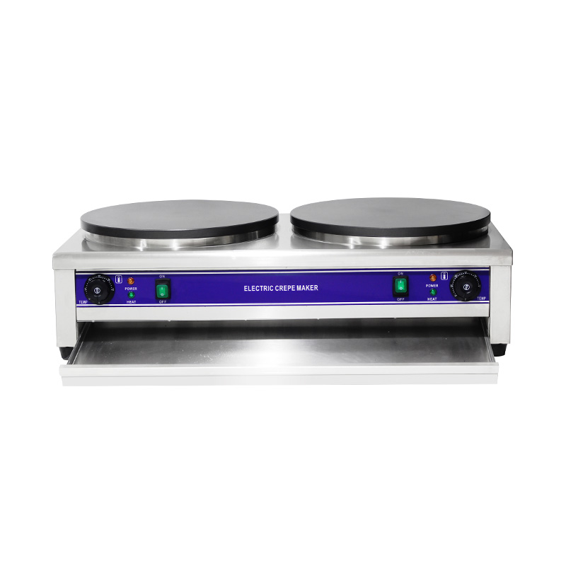 ماكينة صنع الكريب الكهربائية المطلية بالتفلون من الفولاذ المقاوم للصدأ