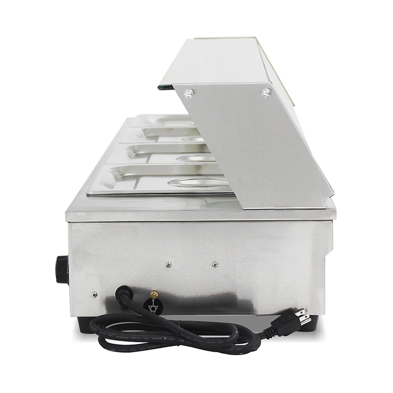 الفولاذ المقاوم للصدأ التجاري المعزول باين ماري مع واقي العطس من الزجاج المقسى