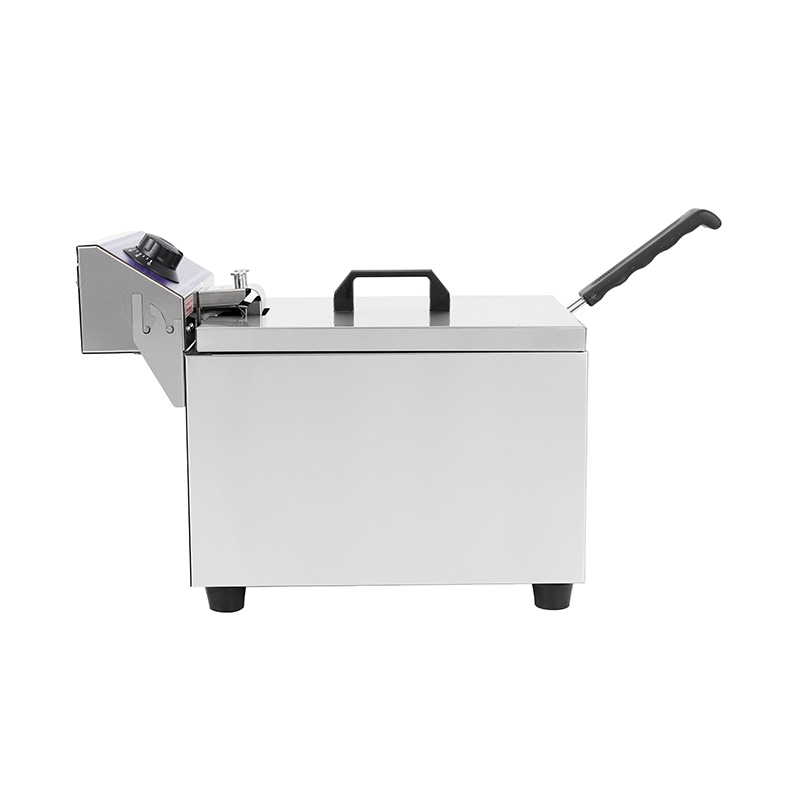 مقلاة عميقة كهربائية تجارية من الفولاذ المقاوم للصدأ ذات لوحة زرقاء مع سلة واحدة