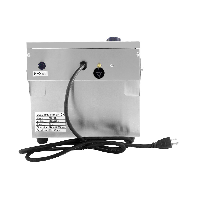 مقلاة عميقة كهربائية تجارية من الفولاذ المقاوم للصدأ ذات لوحة زرقاء مع سلة واحدة