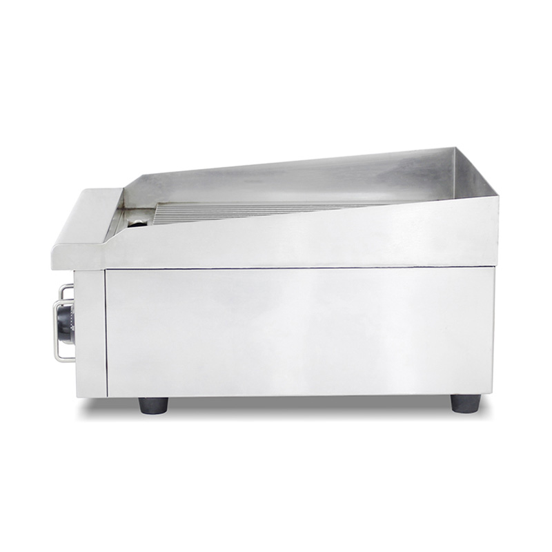 لوحة الأخدود نمط الفولاذ المقاوم للصدأ المطبخ التجاري كونترتوب الشواية الكهربائية