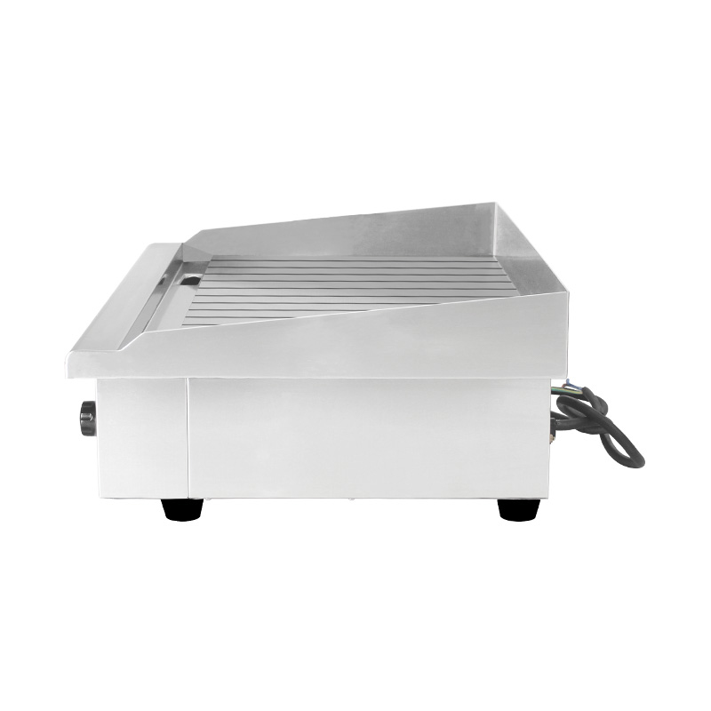 لوحة الأخدود نمط الفولاذ المقاوم للصدأ المطبخ التجاري كونترتوب الشواية الكهربائية