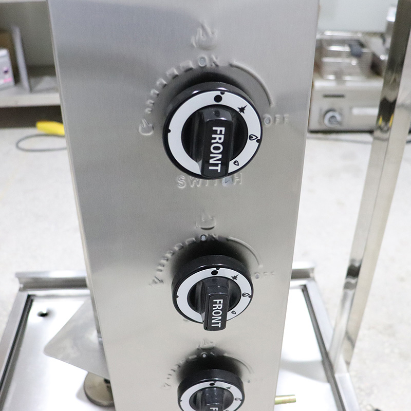 الفولاذ المقاوم للصدأ التجارية الغاز الطبيعي / غاز البترول المسال آلة المطبخ شواء الشاورما