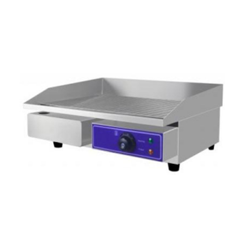 لوحة الأخدود نمط الفولاذ المقاوم للصدأ المطبخ التجاري كونترتوب الشواية الكهربائية