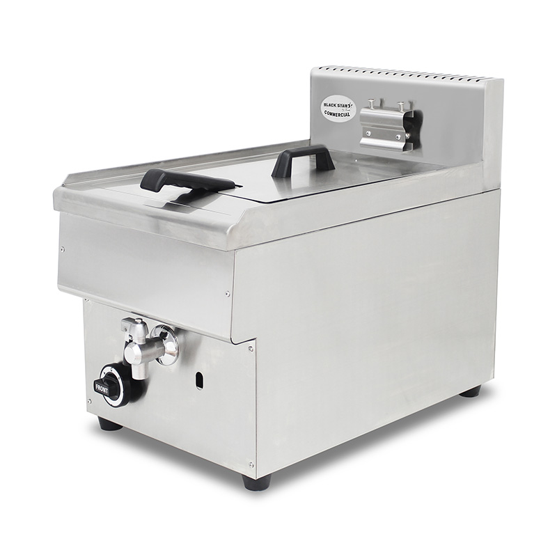 الفولاذ المقاوم للصدأ الغاز الطبيعي / غاز البترول المسال التجارية كونترتوب المقلاة العميقة مع صمام