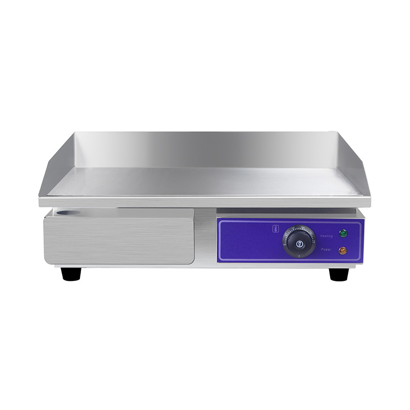 لوحة مسطحة نمط الفولاذ المقاوم للصدأ المطبخ التجاري الشواية الكهربائية