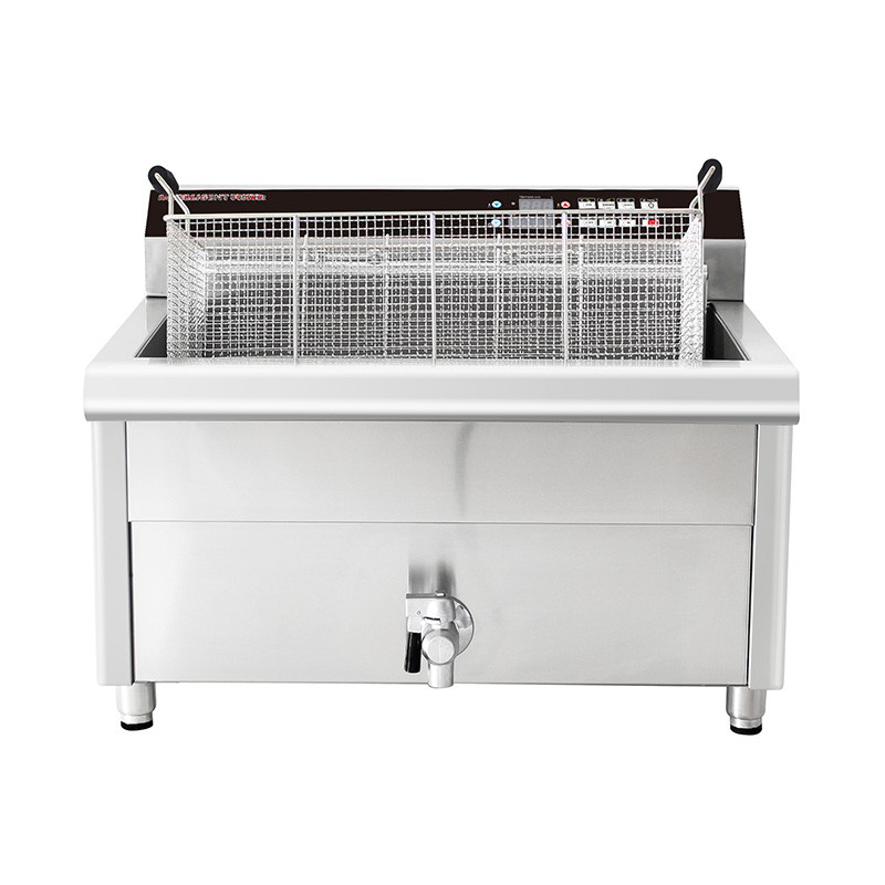 لوحة تحكم الكمبيوتر الفولاذ المقاوم للصدأ الكهربائية التجارية كونترتوب المقلاة العميقة