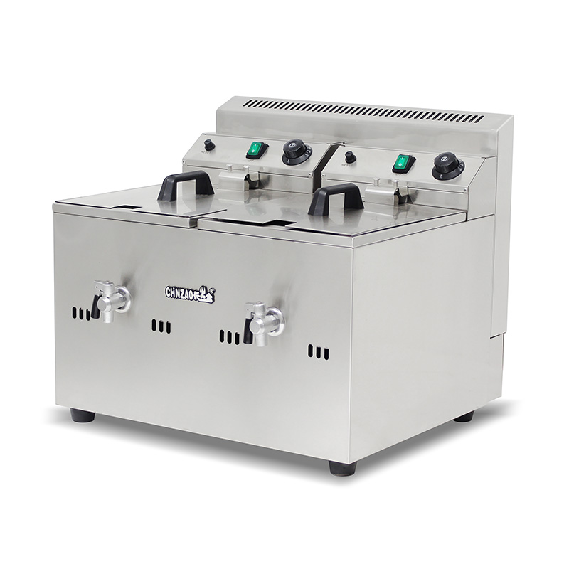 الفولاذ المقاوم للصدأ الغاز الطبيعي / غاز البترول المسال التجارية كونترتوب المقلاة العميقة مع صمام