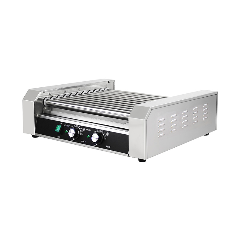 ماكينة شواء هوت دوج كهربائية من الفولاذ المقاوم للصدأ