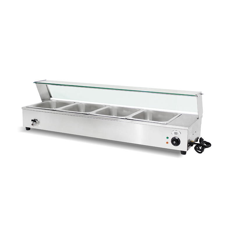 الفولاذ المقاوم للصدأ التجاري المعزول باين ماري مع واقي العطس من الزجاج المقسى