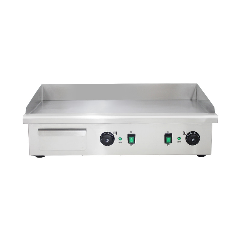 لوحة مسطحة نمط الفولاذ المقاوم للصدأ المطبخ التجاري الشواية الكهربائية