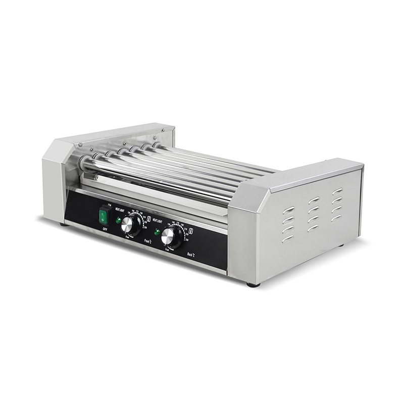 ماكينة شواء هوت دوج كهربائية من الفولاذ المقاوم للصدأ