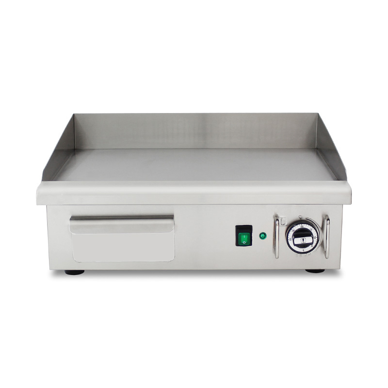 لوحة مسطحة نمط الفولاذ المقاوم للصدأ المطبخ التجاري الشواية الكهربائية