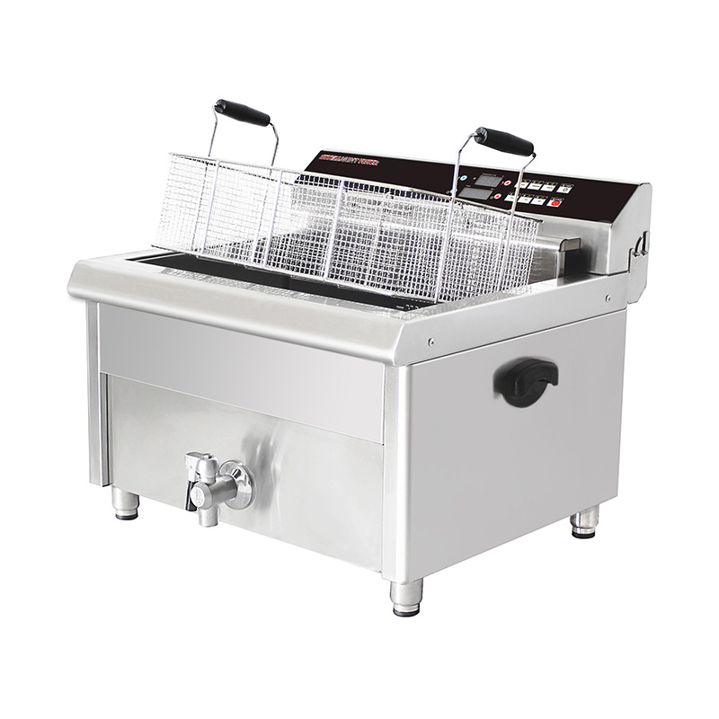 لوحة تحكم الكمبيوتر الفولاذ المقاوم للصدأ الكهربائية التجارية كونترتوب المقلاة العميقة