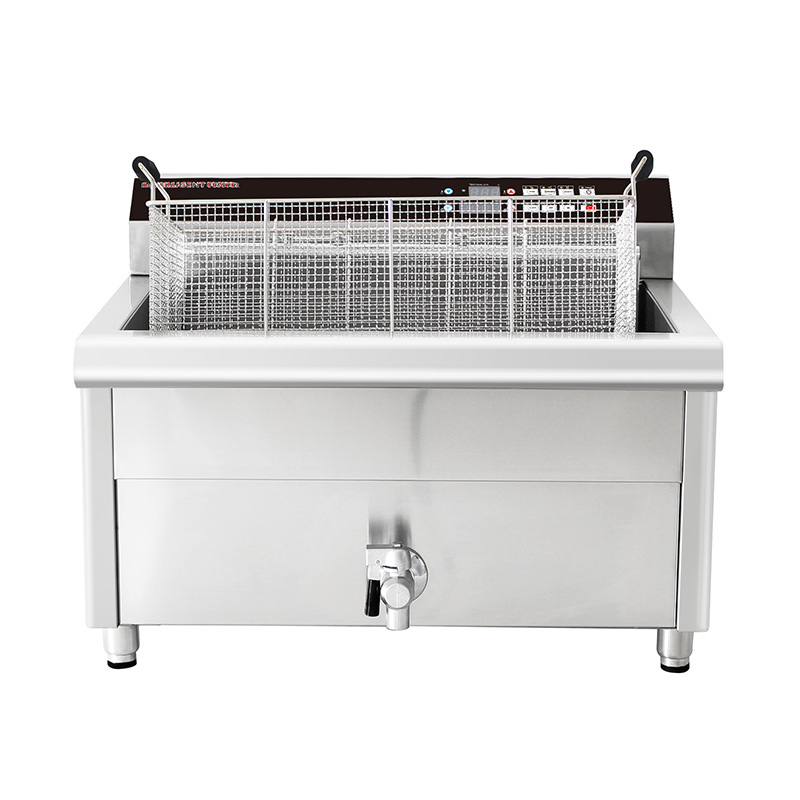 لوحة تحكم الكمبيوتر الفولاذ المقاوم للصدأ الكهربائية التجارية كونترتوب المقلاة العميقة