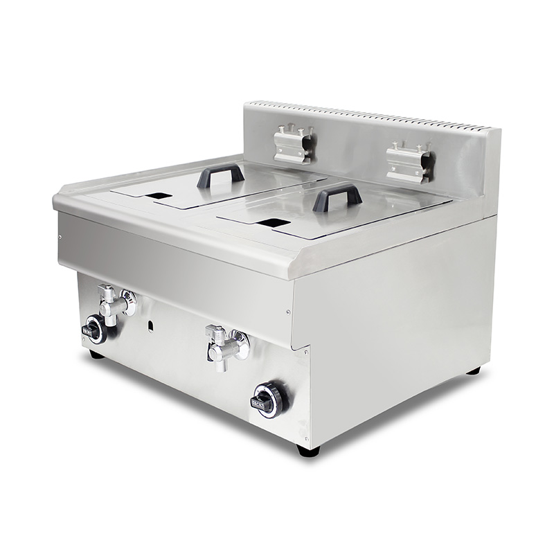 الفولاذ المقاوم للصدأ الغاز الطبيعي / غاز البترول المسال التجارية كونترتوب المقلاة العميقة مع صمام