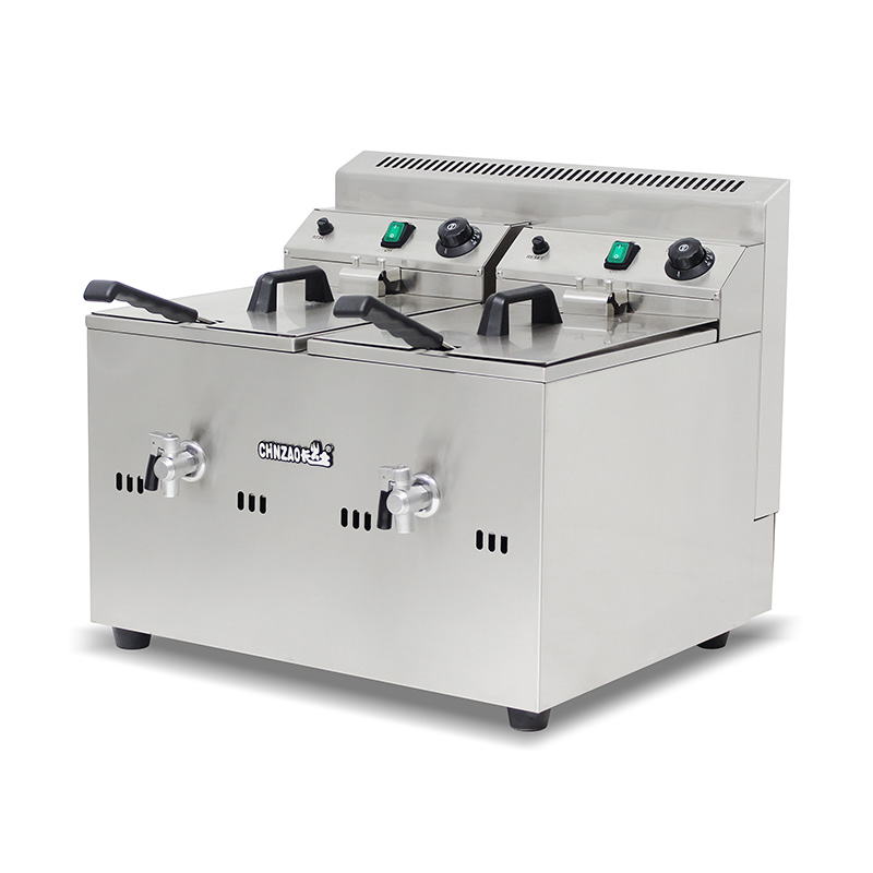 الفولاذ المقاوم للصدأ الغاز الطبيعي / غاز البترول المسال التجارية كونترتوب المقلاة العميقة مع صمام