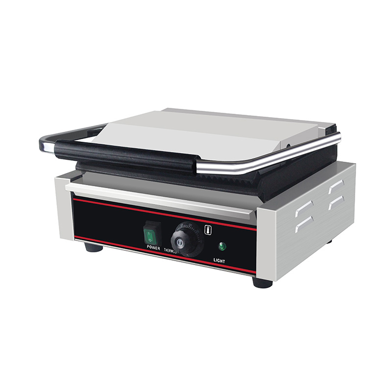 ماكينة مطبخ شواية بانيني كهربائية تجارية من الفولاذ المقاوم للصدأ