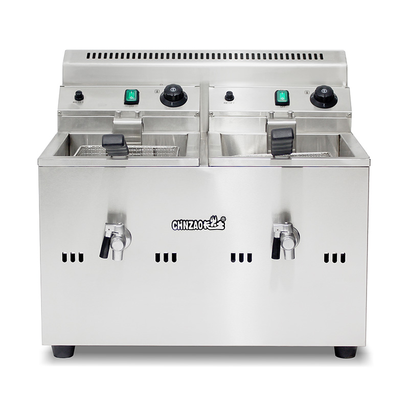 الفولاذ المقاوم للصدأ الغاز الطبيعي / غاز البترول المسال التجارية كونترتوب المقلاة العميقة مع صمام