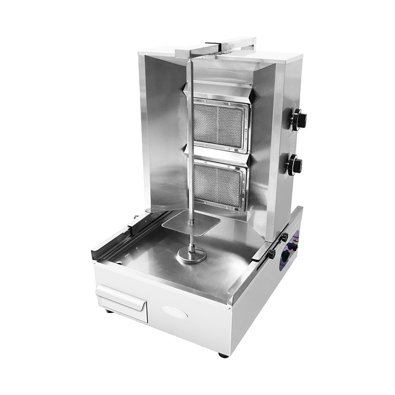 الفولاذ المقاوم للصدأ التجارية الغاز الطبيعي / غاز البترول المسال آلة المطبخ شواء الشاورما