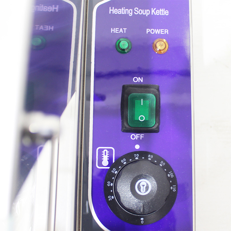 ماكينة باين ماري الكهربائية التجارية من الفولاذ المقاوم للصدأ مع واقي للعطس من الزجاج المقسى