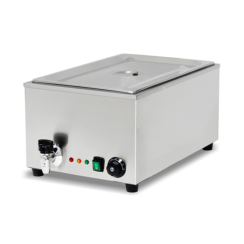 ماكينة مطبخ باين ماري الكهربائية التجارية من الفولاذ المقاوم للصدأ مع سخان واقي مضاد للجفاف