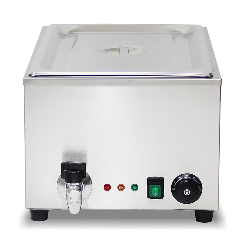 ماكينة مطبخ باين ماري الكهربائية التجارية من الفولاذ المقاوم للصدأ مع سخان واقي مضاد للجفاف